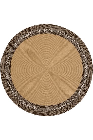 Luke85 Beige black Plain Bordered Bedroom Rug