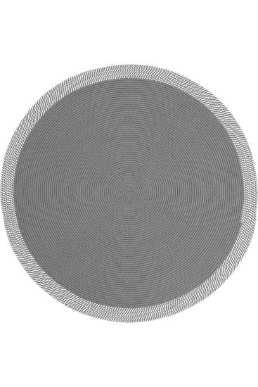 Luke85 Charcoal White Modern Plain Living Room Rug