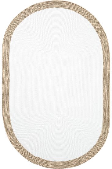 Luke85 White brown Modern Plain Bedroom Rug