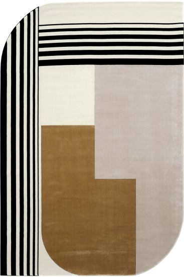 Design85 Multicolour Geometric Bedroom Rug