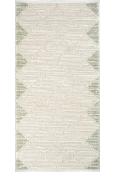 Safir85 Beige Green Patterned Indoor Rug