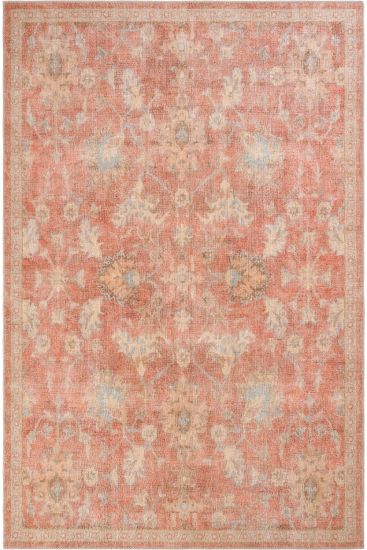 Private85 Pink Cream Oriental Bordered Area Rug