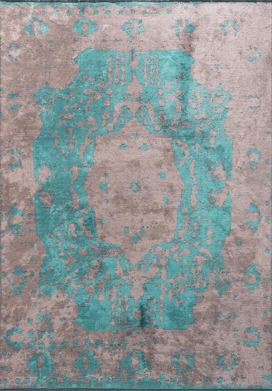 Brae Green & Brown Abstract Living Room Rug