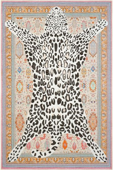 Jagora85 Multicolour Oriental Bordered Bedroom Rug