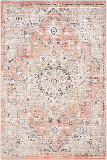 Zaraf85 Orange Beige Modern Oriental Area Rug
