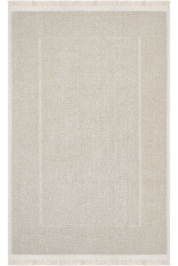 Mirage85 Beige Patterned Bordered Area Rug