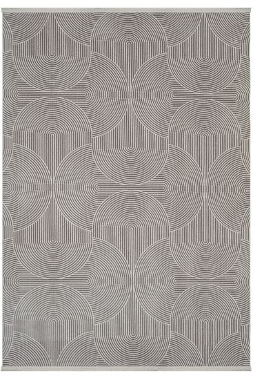 Lena85 Grey Modern Geometric Living Room Rug
