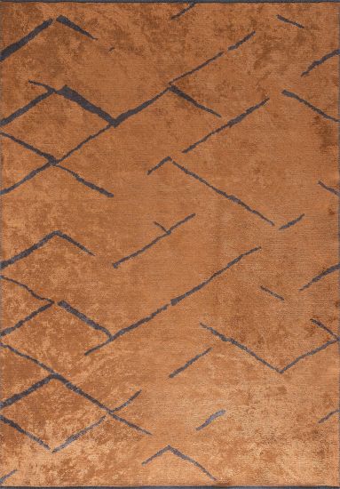 Orange & Brown Croft Abstract Area Rug