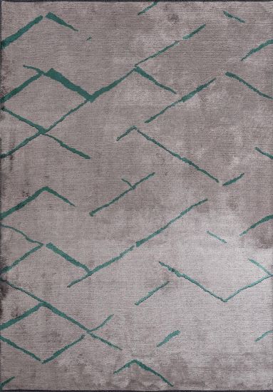 Croft Grey & Green Abstract Outdoor Rug