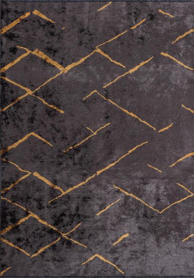 Croft Yellow & Brown Abstract Living Room Rug