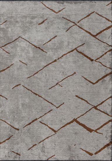 Grey & Brown Croft Abstract Outdoor Rug