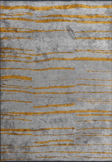 Moor Yellow & Grey Abstract Indoor Rug