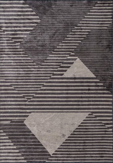 Loomlight Grey Geometric Area Rug