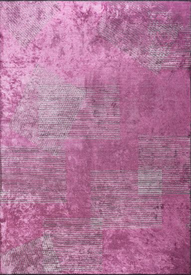 Pink & Grey Wicklow Geometric Living Room Rug