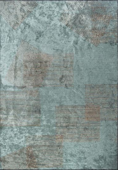 Wicklow Green & Brown Geometric Area Rug