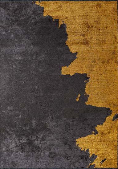 Grey & Yellow Abstract Croftweave Outdoor Rug