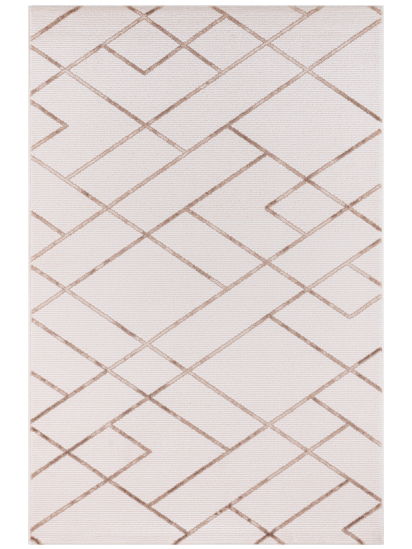 Kilyosa Beige Brown Geometric Indoor Rug