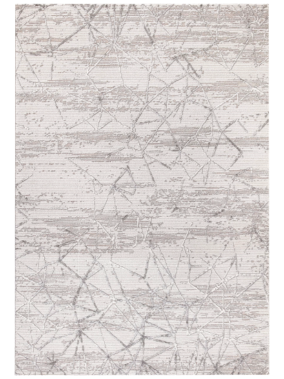 Elegance Cream Grey Abstract Area Rug