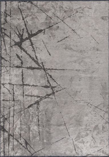 Shamrock Grey Abstract Modern Area Rug