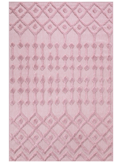 Silla Pink Bohemian Living Room Rug