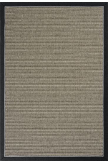 Sisal85 Beige Brown Plain Bordered Indoor Rug