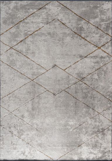 Zenith Grey & Brown Geometric Living Room Rug