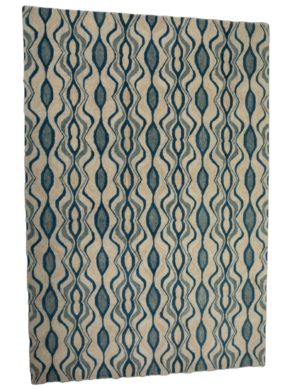 Latest Beige Chevron Hand-Tufted Floral Rug
