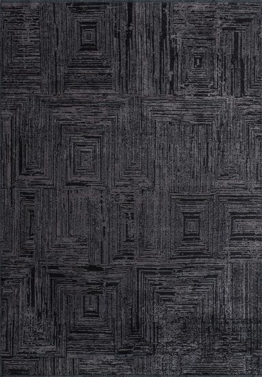 Black & Grey Geometric Glorious Dining Room Rug