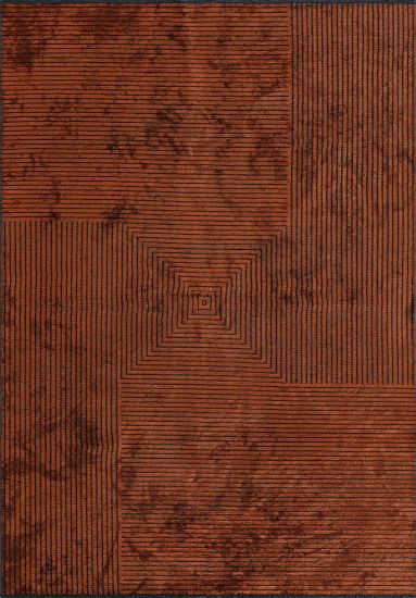 Expanse Brown & Black Geometric Outdoor Rug