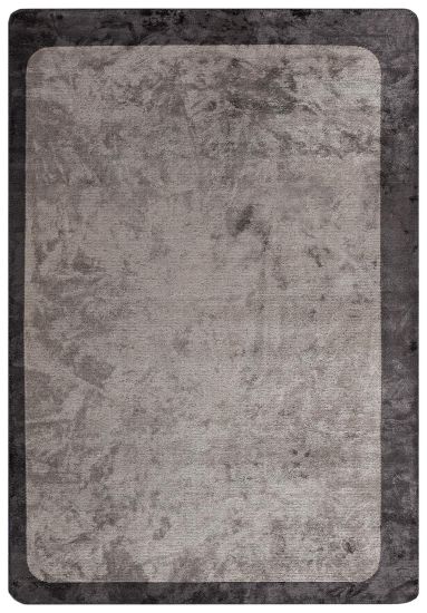 Grey & Cream Endearing Bordered Living Room Rug