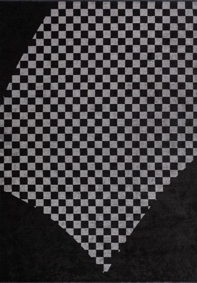 Vividity Grey & Black Geometric Modern Rug