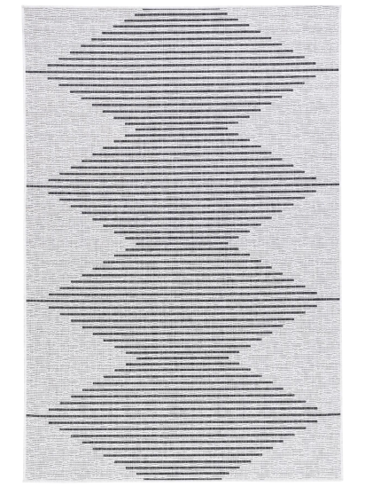 Fesco Grey Charcoal Patterned Outdoor Area Rug