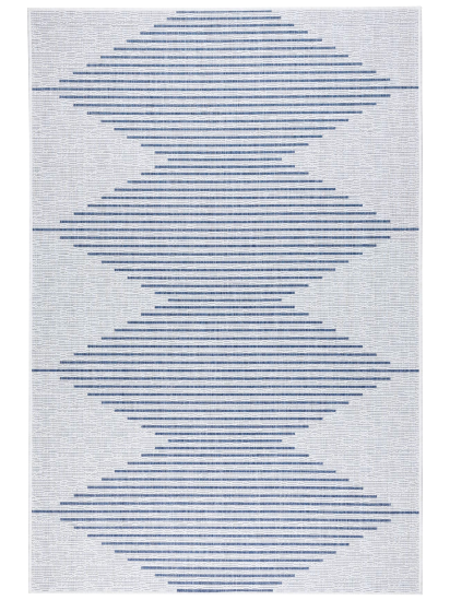 Fesco Grey Blue Patterned Outdoor Area Rug