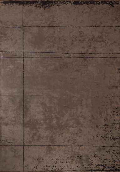 Brighten Brown & Black Geometric Modern Rug