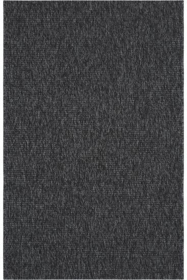 Milano85 Black Grey Plain Bedroom Rug