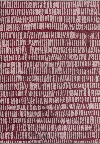 Fortune Red & Brown Abstract Area Rug