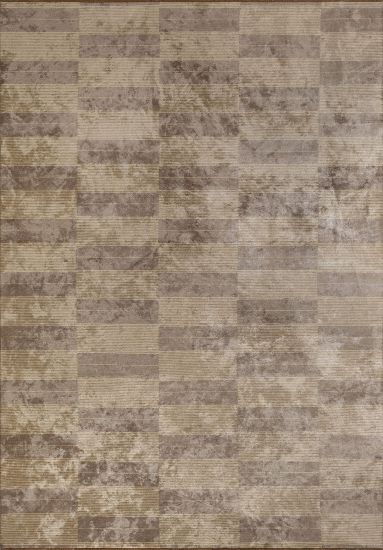 Finery Yellow & Brown Geometric Living Room Rug