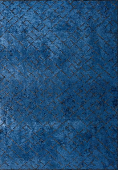 Geometric Blue Jubliant Living Room Rug