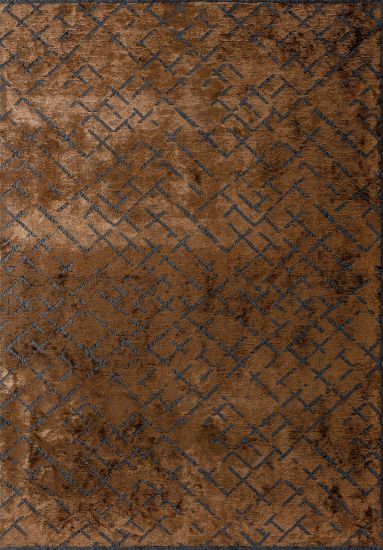 Jubilant Brown Geometric Outdoor Rug