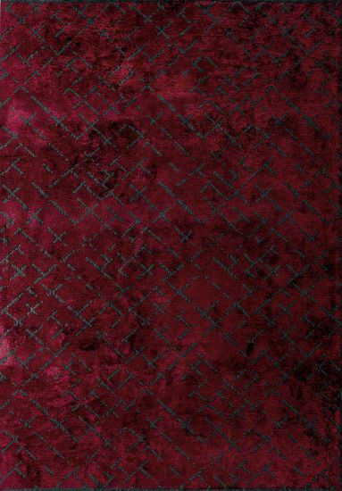 Geometric Red Jubilant Living Room Rug