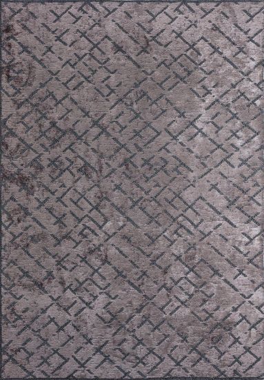Jubilant Grey Brown Geometric Area Rug