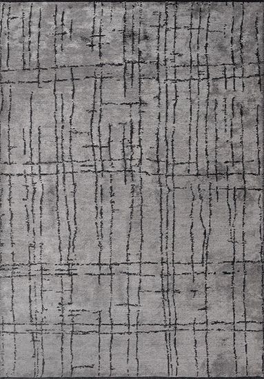 Istanbul Grey Black Abstract Area Rug