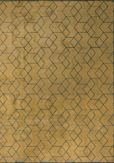 Harmony Yellow Geometric Outdoor Rug