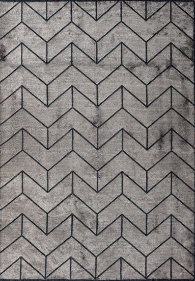 Reverie Grey Geometric Area Rug