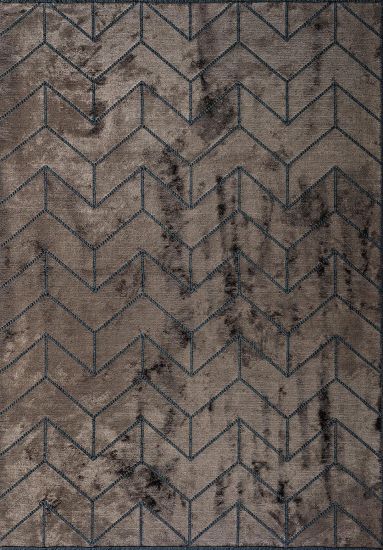 Reverie Brown Geometric Outdoor Rug