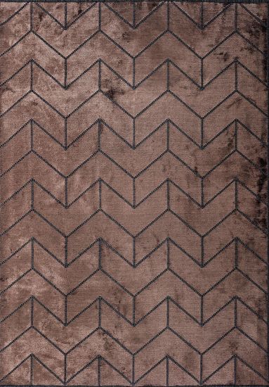 Geometric Brown & Grey Reverie Modern Rug
