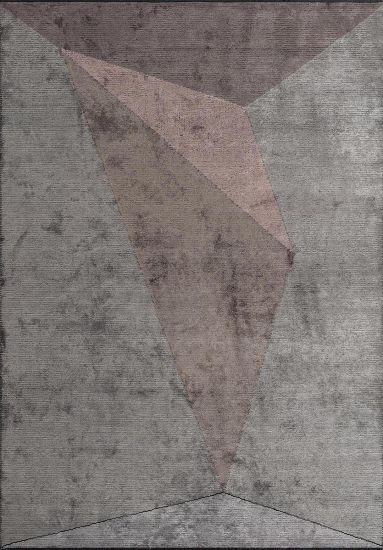 Geometric Brown & Grey Synchrony Area Rug