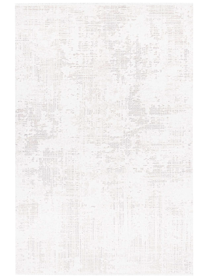 Tapestries Cream Abstract Distressed Bedroom Rug