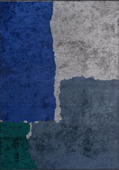 Enchantment Grey & Blue Abstract Rug
