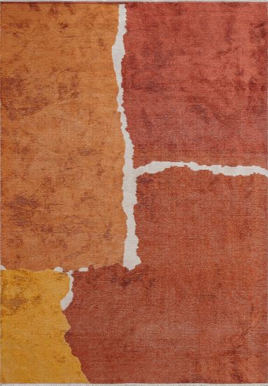 Abstract Orange & Yellow Enchantment Area Rug